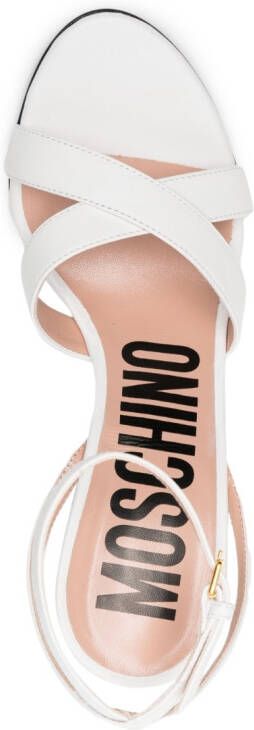 Moschino Sandalen met sleehak Wit