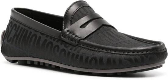 Moschino Loafers met monogram Zwart