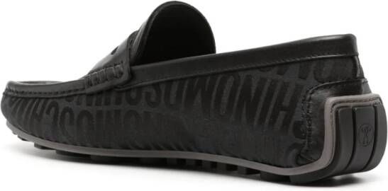 Moschino Loafers met monogram Zwart