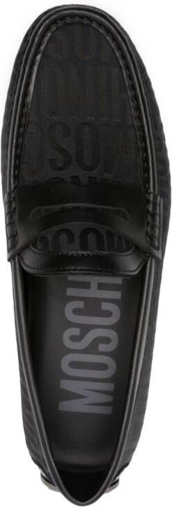 Moschino Loafers met monogram Zwart