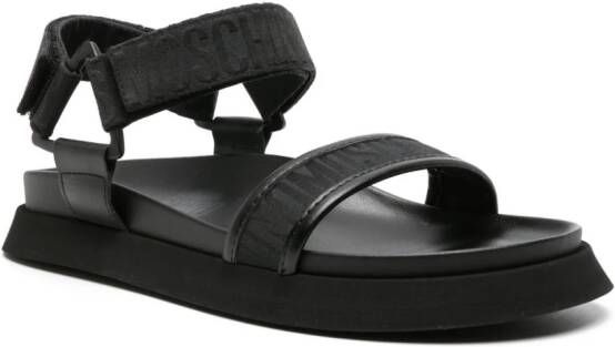 Moschino Sandalen met klittenband Zwart