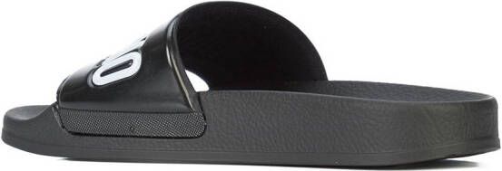 Moschino logo slippers Zwart