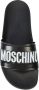 Moschino logo slippers Zwart - Thumbnail 4