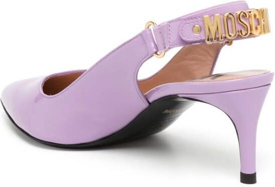 Moschino Leren pumps Paars