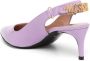 Moschino Leren pumps Paars - Thumbnail 2