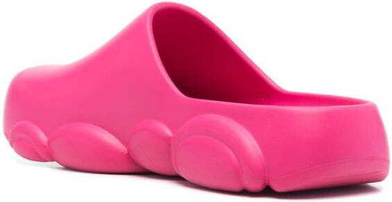 Moschino Muiltjes met logo-reliëf Roze