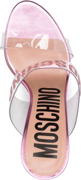 Moschino Muiltjes met logoprint Roze