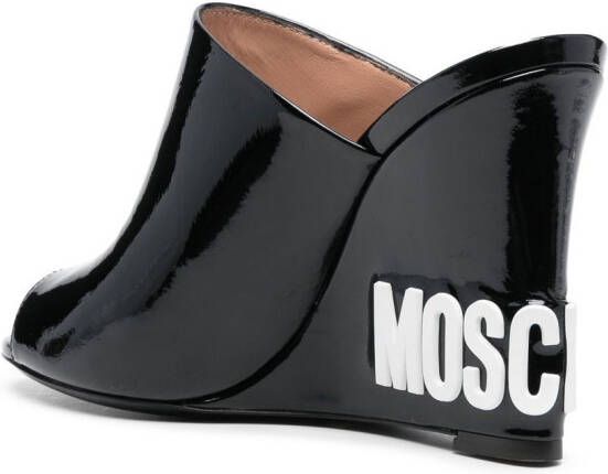 Moschino Muiltjes met sleehak Zwart