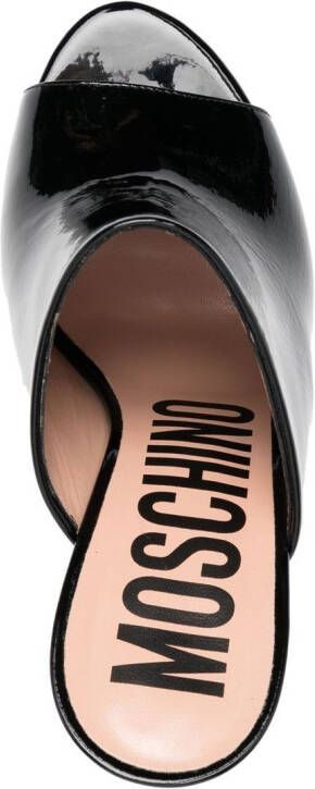 Moschino Muiltjes met sleehak Zwart