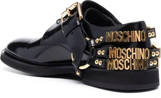 Moschino Oxford schoenen met logoplakkaat Zwart