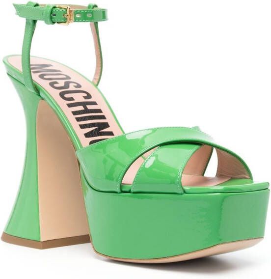 Moschino Lakleren sandalen Groen