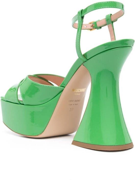 Moschino Lakleren sandalen Groen