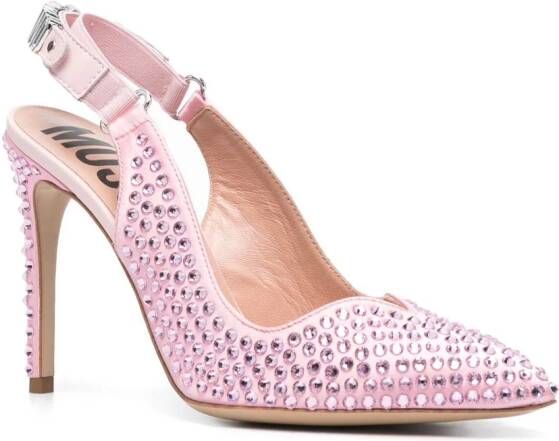 Moschino Pumps verfraaid met kristallen Roze