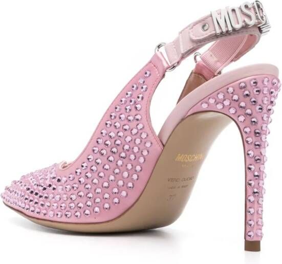 Moschino Pumps verfraaid met kristallen Roze