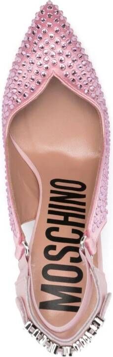 Moschino Pumps verfraaid met kristallen Roze