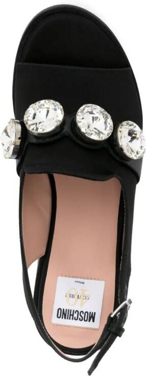 Moschino Sandalen met knoopdetail Zwart