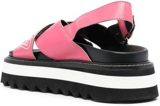 Moschino Sandalen met plateauzool Roze