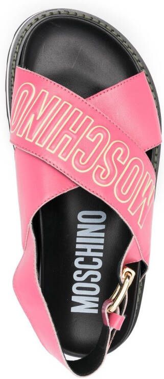 Moschino Sandalen met plateauzool Roze