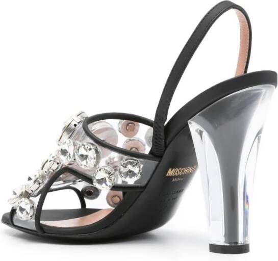 Moschino Sandalen verfraaid met kristal Zwart