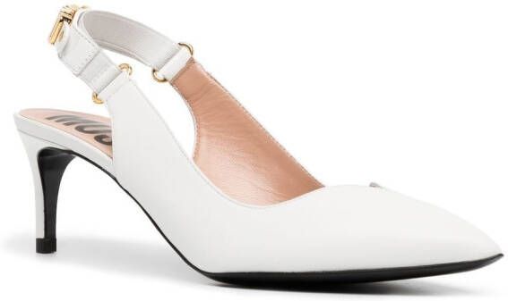 Moschino Leren pumps Wit