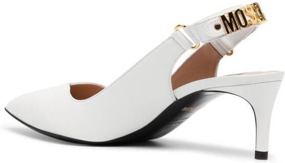 Moschino Leren pumps Wit