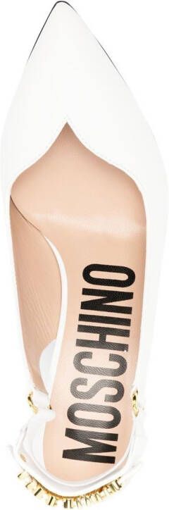 Moschino Leren pumps Wit
