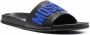 Moschino Slippers met logo-applicatie Zwart - Thumbnail 2