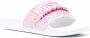Moschino Slippers met logo-reliëf Roze - Thumbnail 3