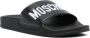 Moschino Slippers met logo-reliëf Zwart - Thumbnail 2