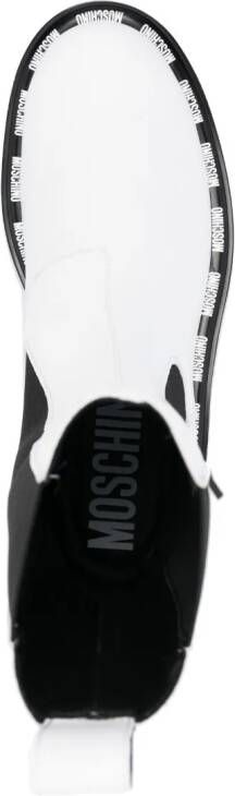 Moschino Slippers met logoprint Wit