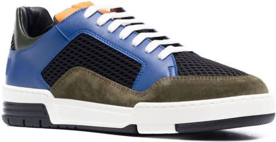 Moschino Sneakers met colourblocking Blauw