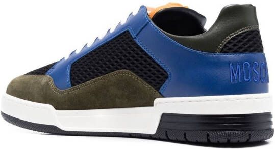 Moschino Sneakers met colourblocking Blauw