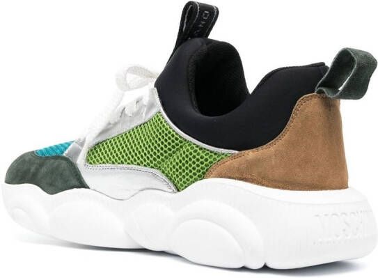 Moschino Sneakers met colourblocking Groen
