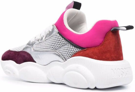 Moschino Sneakers met colourblocking Roze