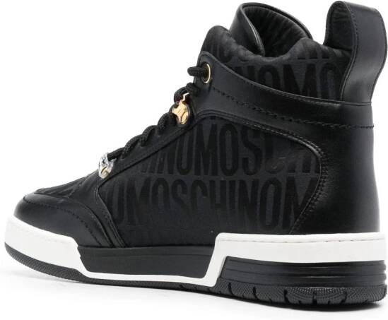 Moschino Sneakers met jacquard-logo Zwart