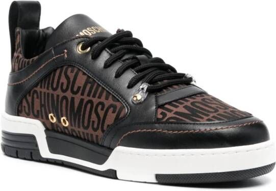 Moschino Sneakers met logoprint Bruin