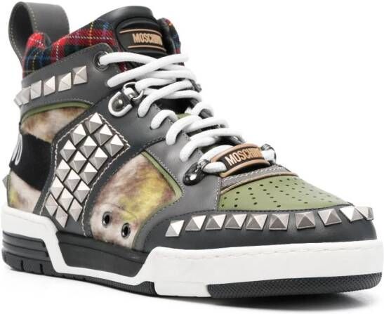 Moschino Sneakers verfraaid met studs Grijs