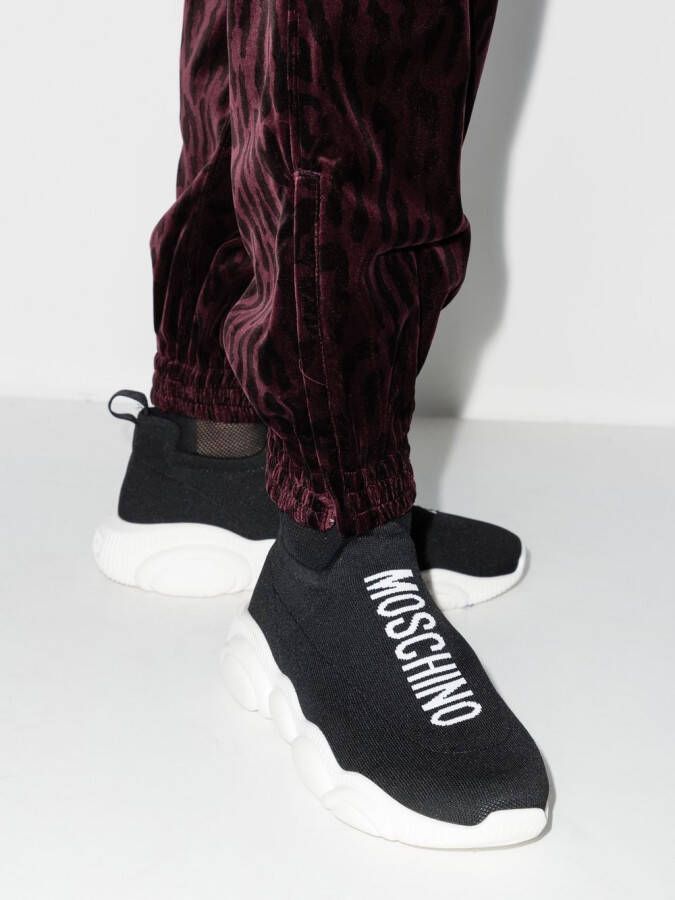 Moschino Soksneakers met logoprint Zwart