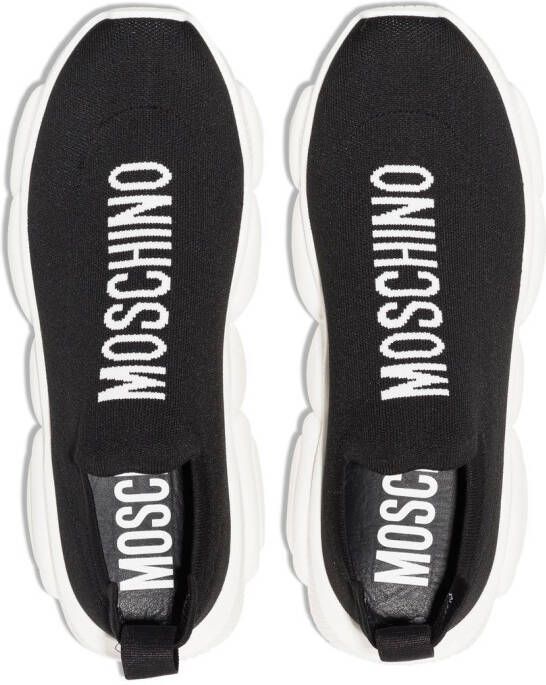 Moschino Soksneakers met logoprint Zwart