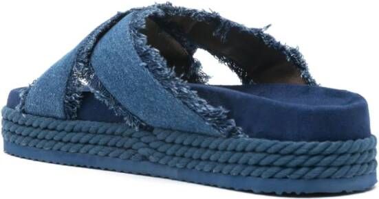 Mou Denim slippers Blauw