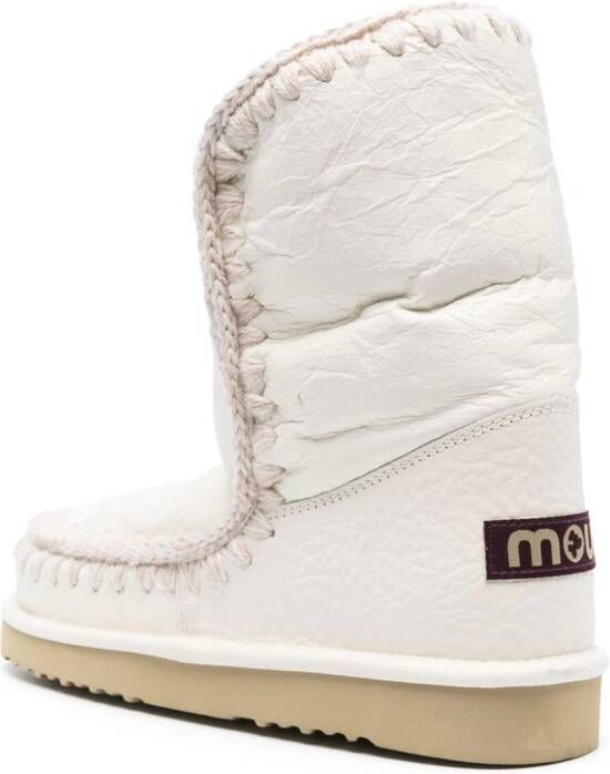 Mou Eskimo 18 laarzen met metallic-effect Wit