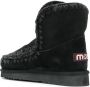 Mou Eskimo enkellaarzen dames leer Schapenhuid Shearling rubber 36 Zwart - Thumbnail 2