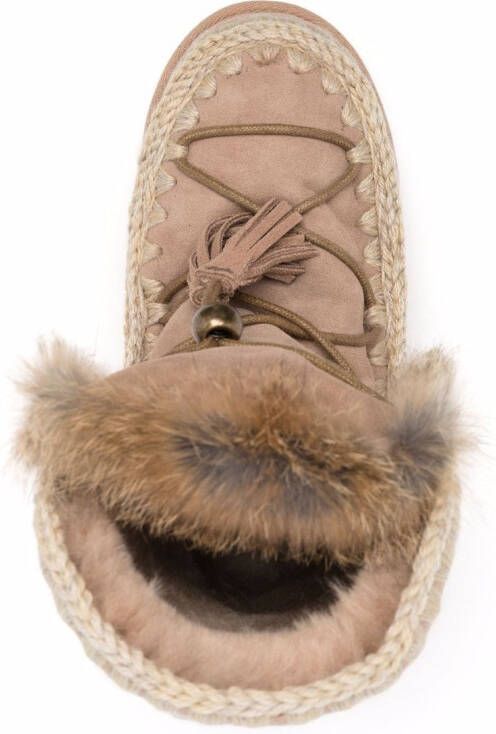 Mou Eskimo laarzen met kant Bruin