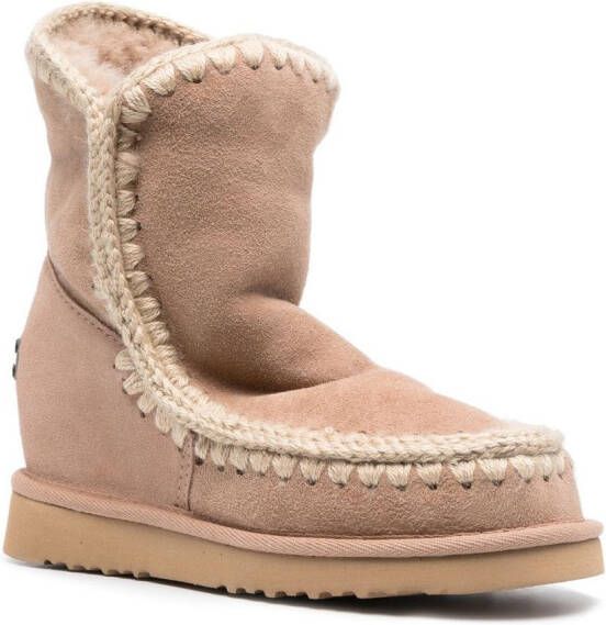 Mou Eskimo laarzen met voering van imitatiebont Beige