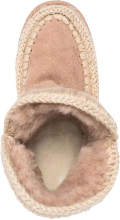 Mou Eskimo laarzen met voering van imitatiebont Beige