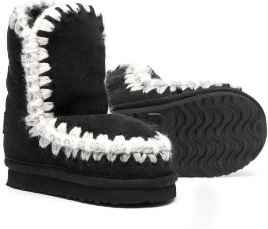 Mou Kids Eskimo enkellaarzen Zwart