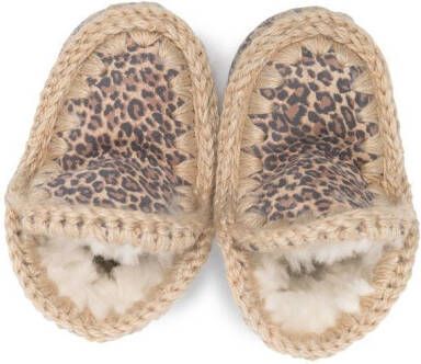 Mou Kids Eskimo laarzen met luipaardprint Beige