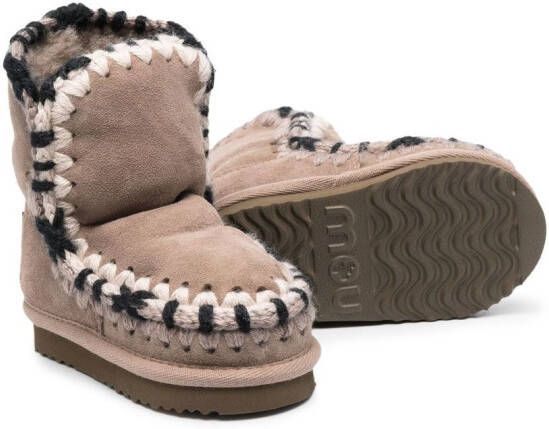 Mou Kids Eskimo suède enkellaarzen Beige