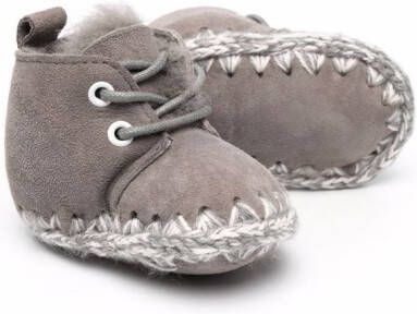 Mou Kids Laarzen met stiksel detail Grijs