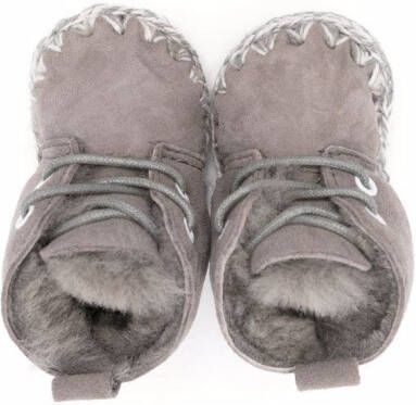 Mou Kids Laarzen met stiksel detail Grijs